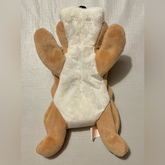 RARE And RETIRED TY BEANIE BABY WRINKLES TAN & WHITE BULL DOG PUPPY 8" 1996 Toy - Picture 7 of 16